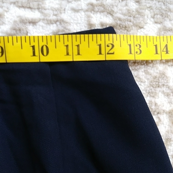 Lauren Ralph Lauren 100% Worsted Wool Lined Skirt Navy Blue Size 2 Petite - Picture 8 of 9